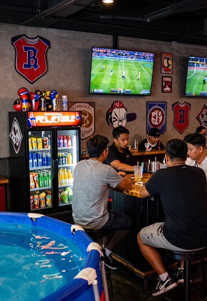 15 Fun Above Ground Pool Bar Ideas Backyards Need 13. Sports Fan Zone Bar 0