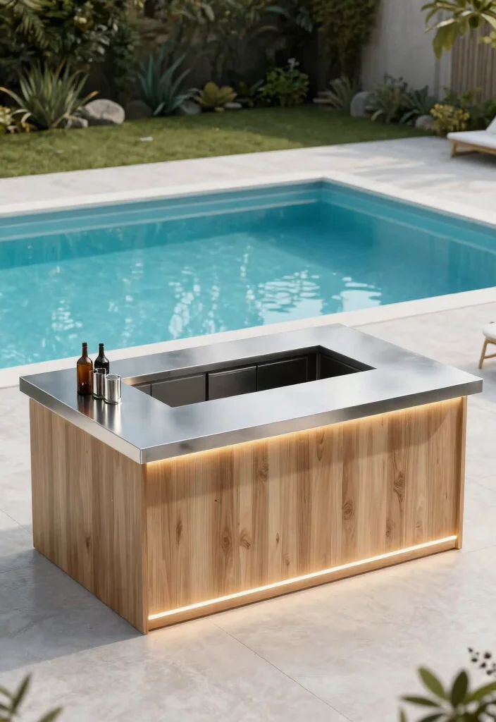 15 Fun Above Ground Pool Bar Ideas Backyards Need 3. Minimalist Modern Bar 0