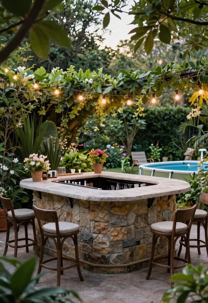 15 Fun Above Ground Pool Bar Ideas Backyards Need 8. Garden Bar Retreat 0