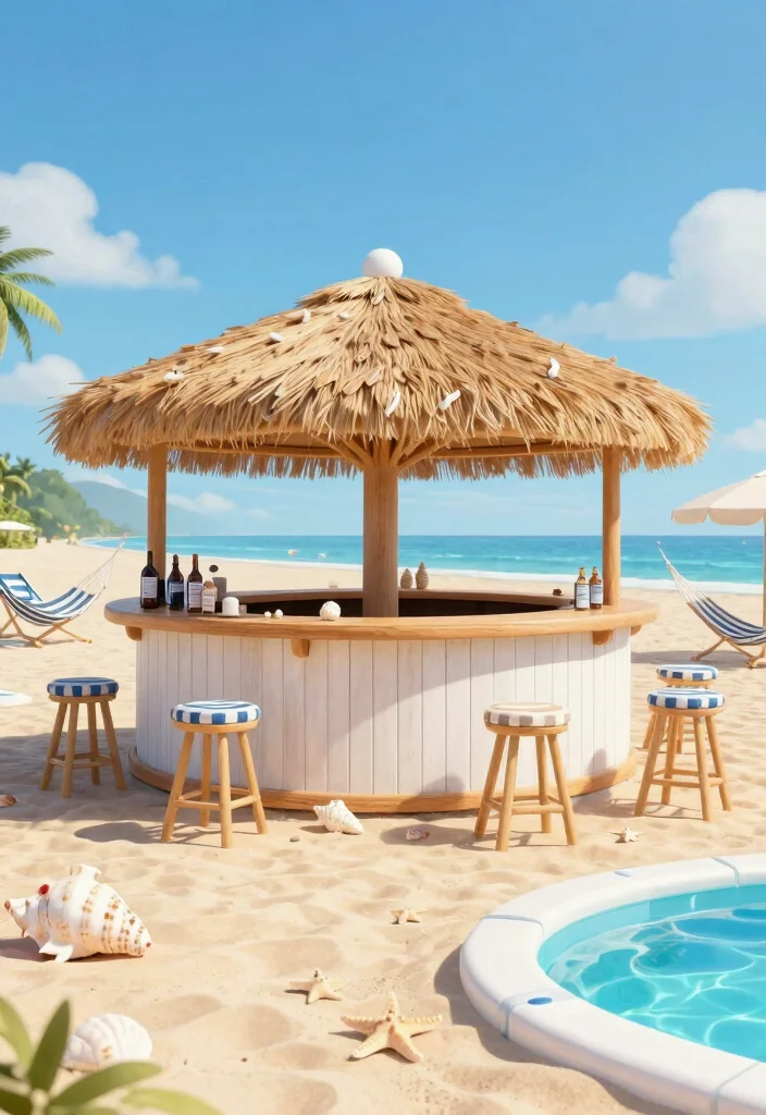 15 Fun Above Ground Pool Bar Ideas Backyards Need 9. Beachside Escape Bar 0