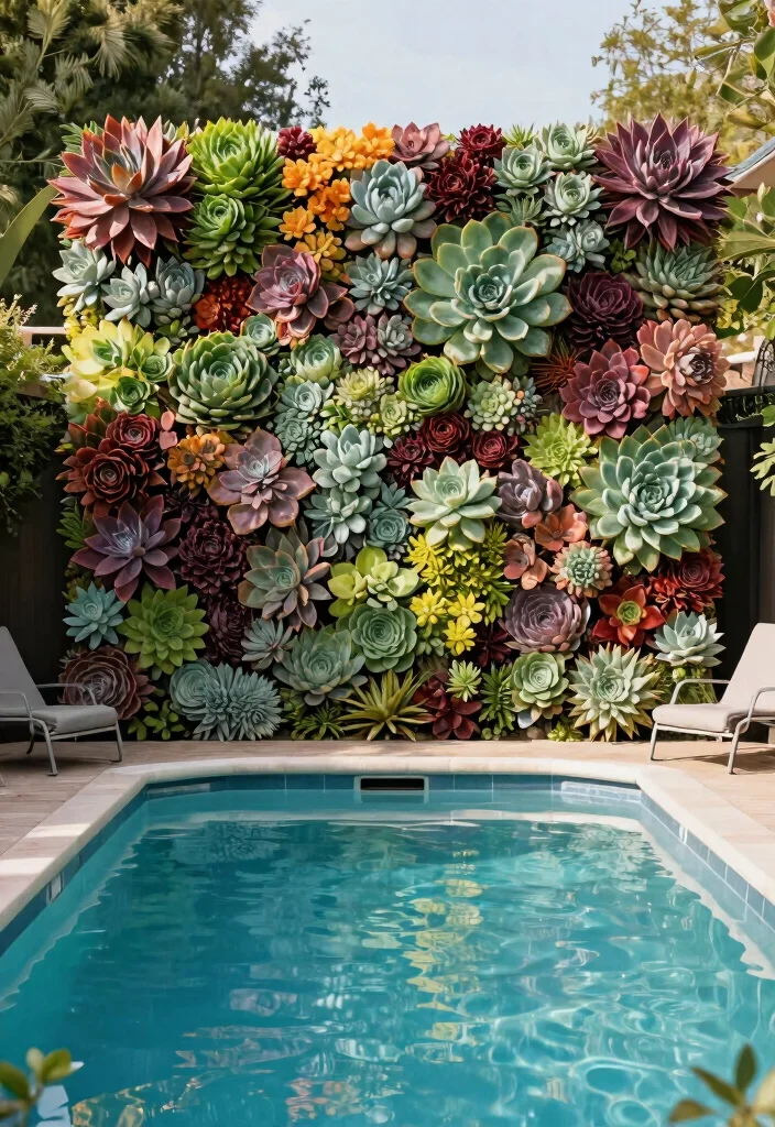 15 Genius Above Ground Pool Skirting Ideas to Hide the Frame 10 15 Genius Above Ground Pool Skirting Ideas to Hide the Frame 10. Succulent Wall 0
