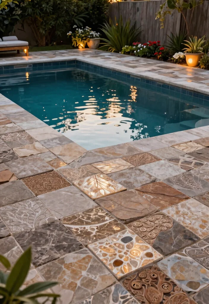 15 Genius Above Ground Pool Skirting Ideas to Hide the Frame 11 15 Genius Above Ground Pool Skirting Ideas to Hide the Frame 11. Decorative Stone Tiles 0