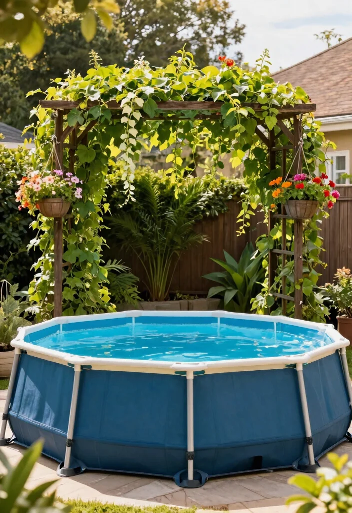 15 Genius Above Ground Pool Skirting Ideas to Hide the Frame 12 15 Genius Above Ground Pool Skirting Ideas to Hide the Frame 12. Eco Friendly Trellis 0