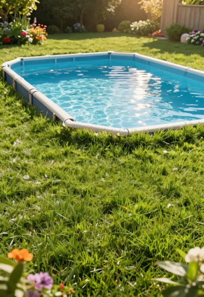15 Genius Above Ground Pool Skirting Ideas to Hide the Frame 15 15 Genius Above Ground Pool Skirting Ideas to Hide the Frame 15. Natural Grass Skirting 0