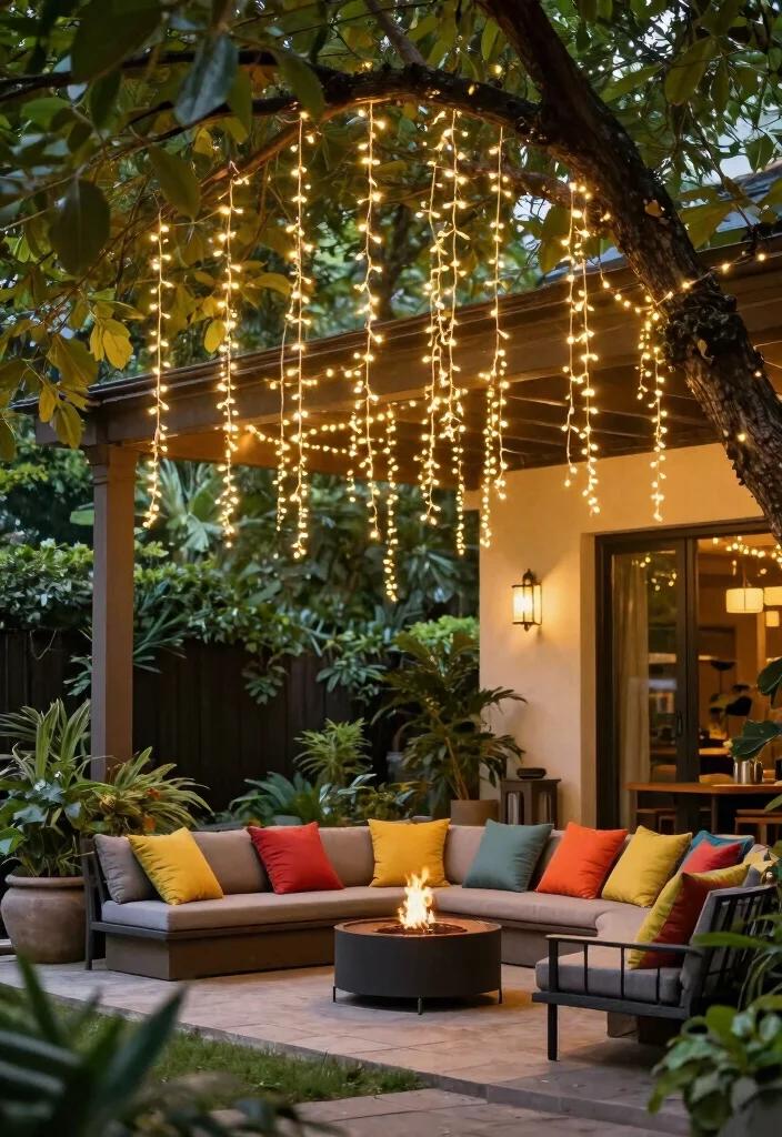15 Magical Patio Lamp Decor Inspiration for Evening Glow 6. Hanging Outdoor String Lights 0