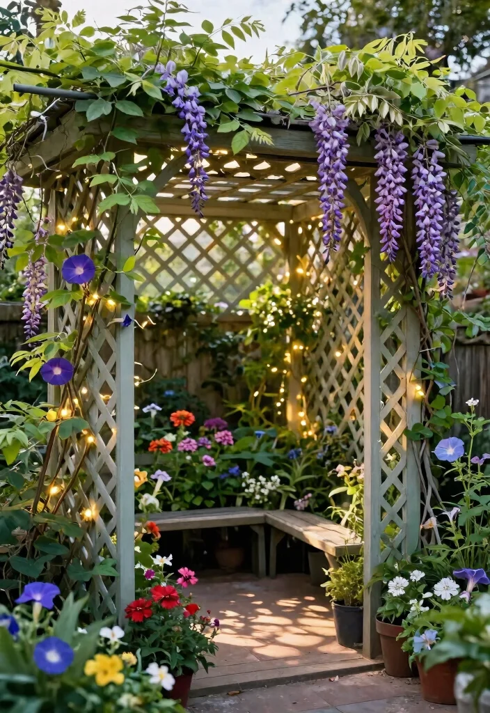 15 Popular Awning Styles Every Homeowner Should Know 3. Lattice Awnings for Vertical Garden Spaces 0