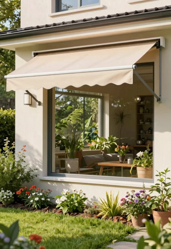 15 Popular Awning Styles Every Homeowner Should Know 8. Retractable Window Awnings for Energy Efficiency 0