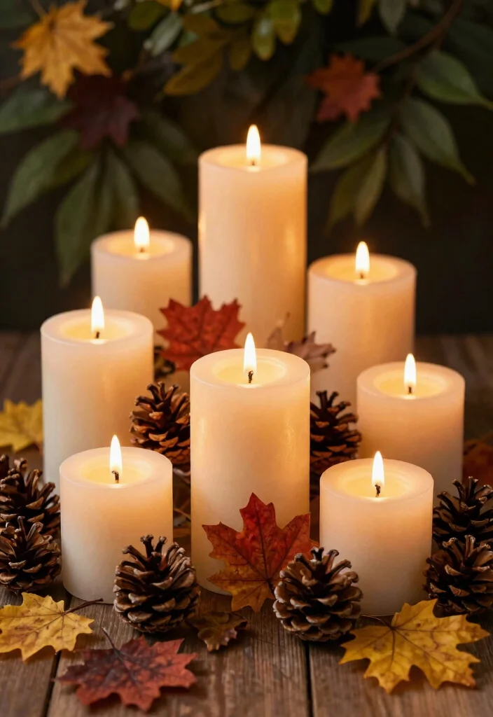 15 Romantic Patio Decor Concepts with Candles for Date Night 13. Seasonal Candle Decor 0