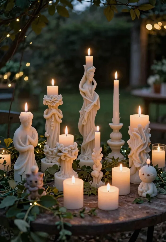 15 Romantic Patio Decor Concepts with Candles for Date Night 14. Artistic Candle Sculptures 0
