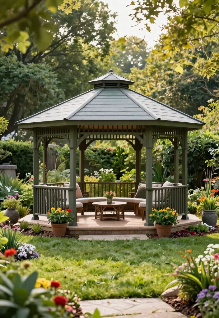 15 Stunning Hexagon Gazebo Ideas for Eco-Friendly Backyards 16 15 Stunning Hexagon Gazebo Ideas for Eco Friendly Backyards Conclusion 0