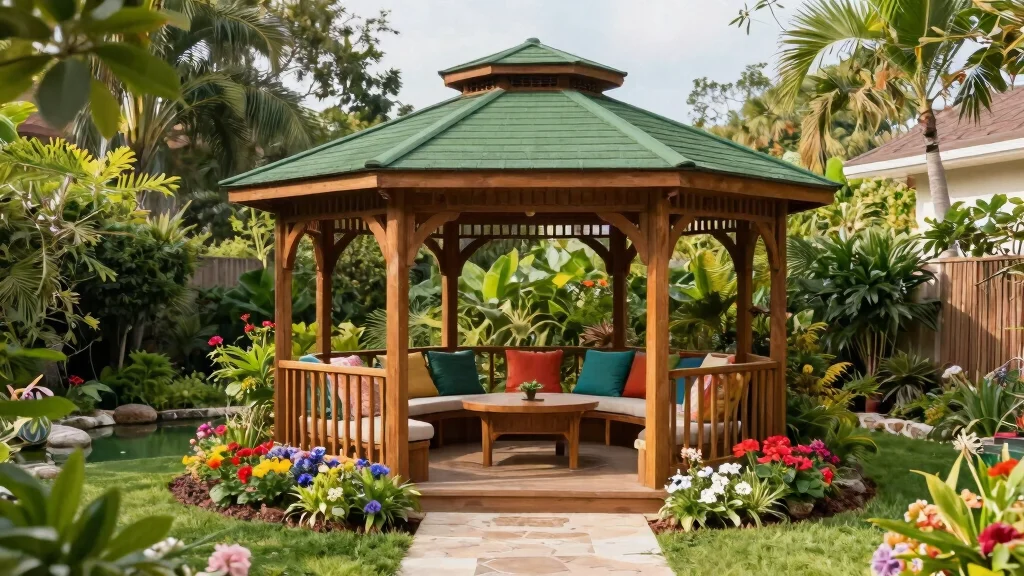 15 Stunning Hexagon Gazebo Ideas for Eco-Friendly Backyards