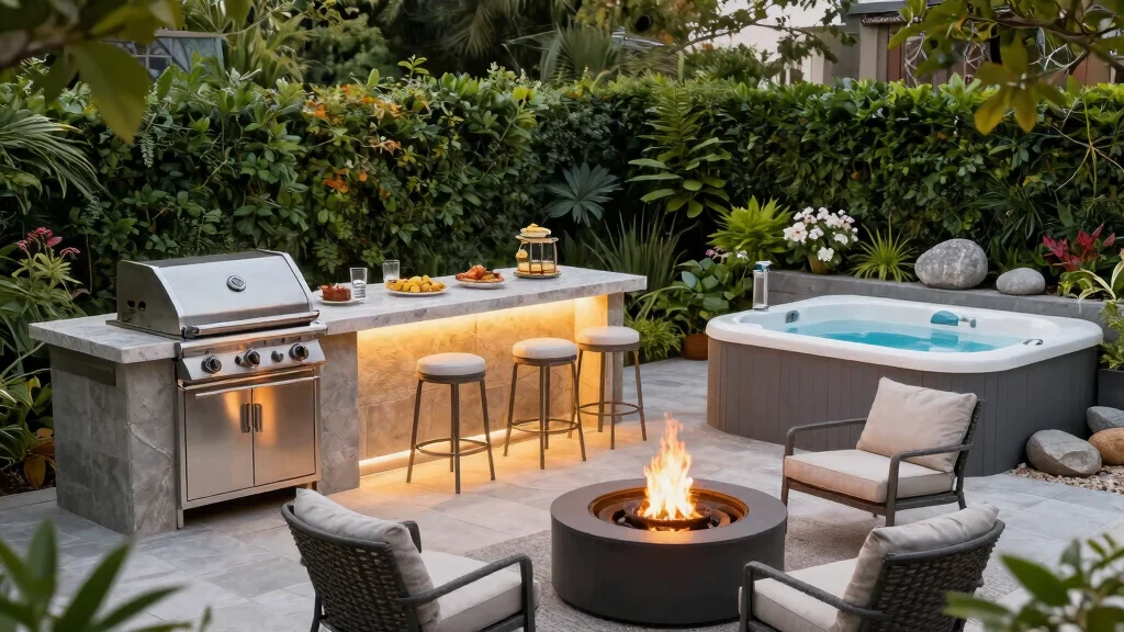 15 Ultimate Outdoor Kitchen and Hot Tub Ideas for Luxury Outdoor Living