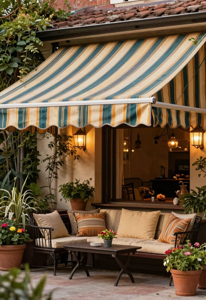 17 Beautiful Patio Awning Ideas Covered Decks Will Love 11. Traditional Awning Styles 0