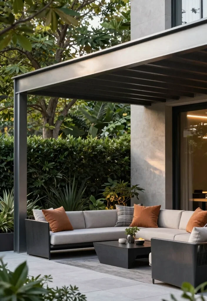 17 Beautiful Patio Awning Ideas Covered Decks Will Love 15. Minimalist Metal Awnings 0