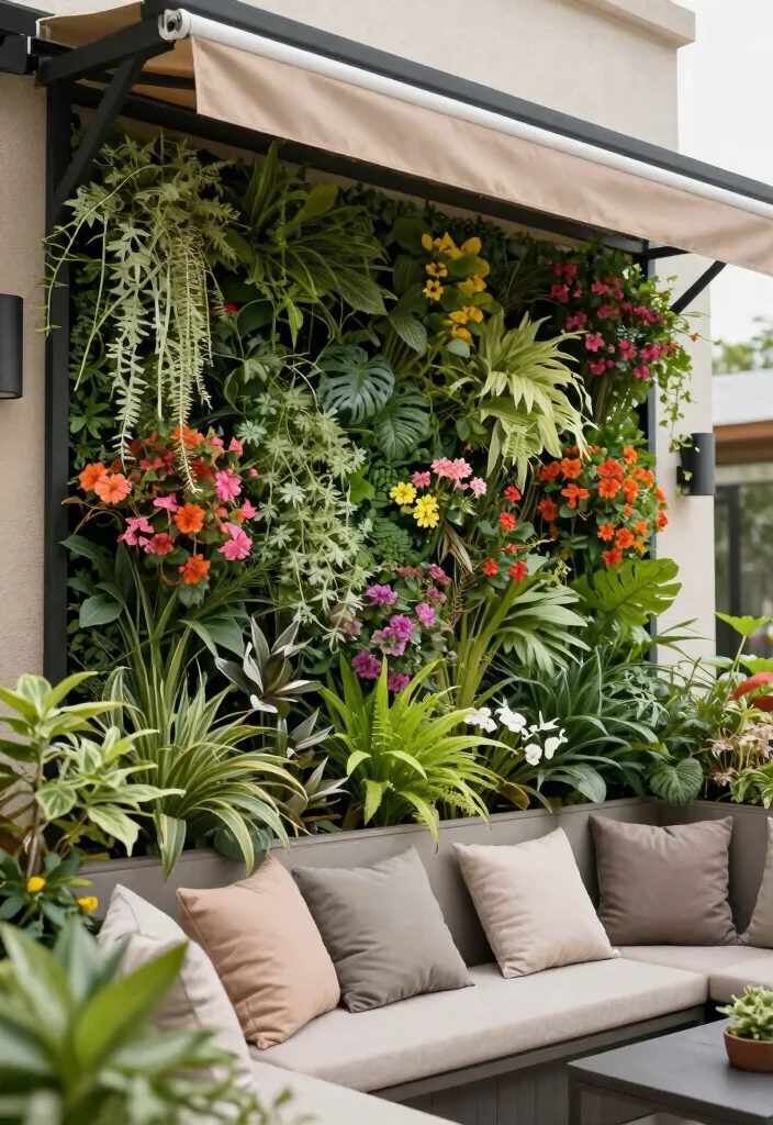 17 Beautiful Patio Awning Ideas Covered Decks Will Love 6. Vertical Gardens with Awnings 0