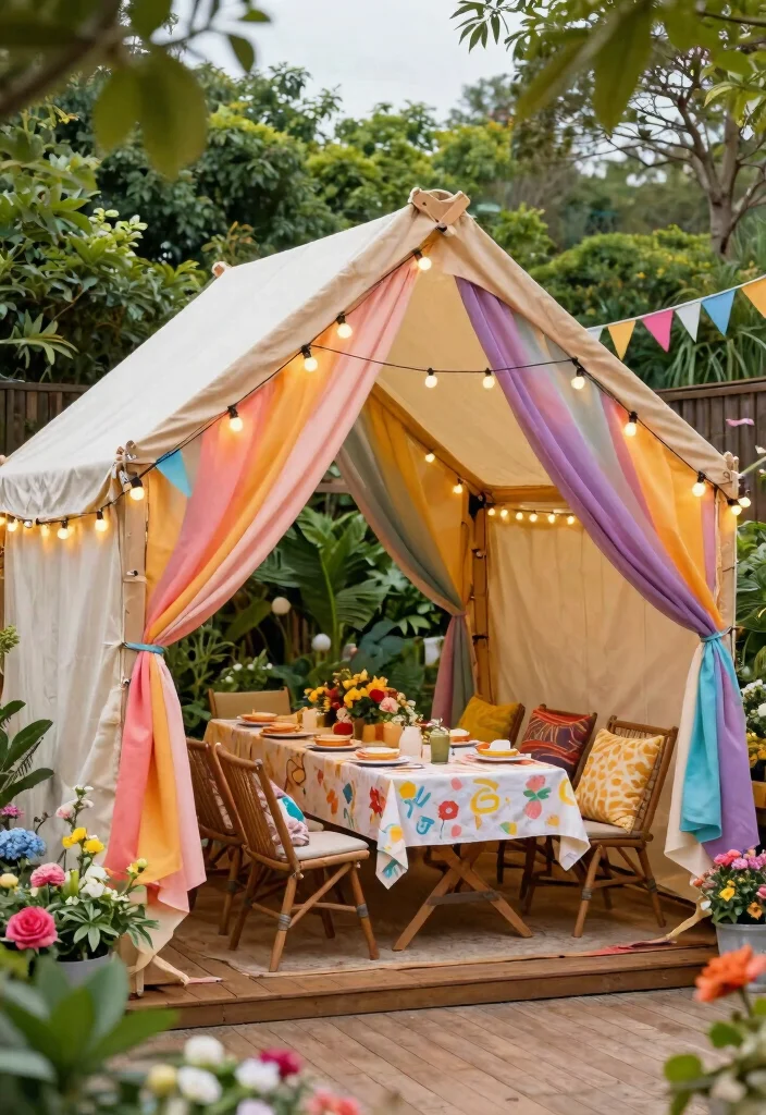 17 Beautiful Patio Awning Ideas Covered Decks Will Love 7. Canopy Tents for Flexibility 0