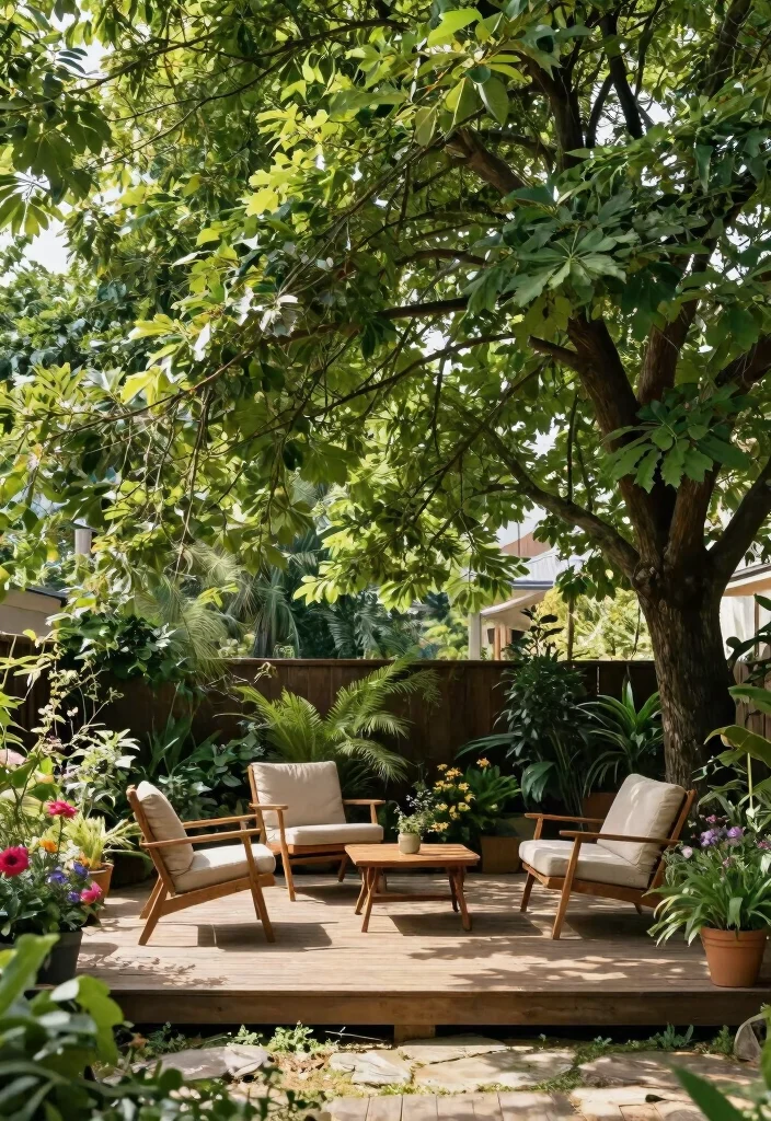 17 Beautiful Patio Awning Ideas Covered Decks Will Love 8. Shade Trees Strategically Planted 0