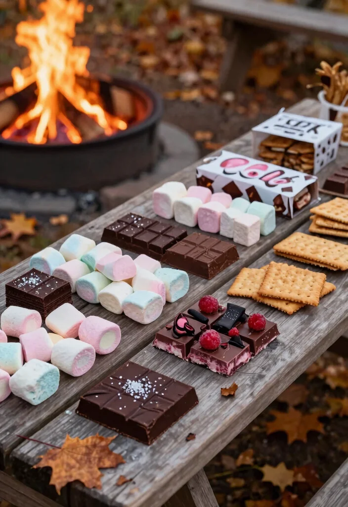 17 Fun Smores Fire Pit Inspirations for Family Backyard Nights 1. Gourmet Chocolate Selection 0