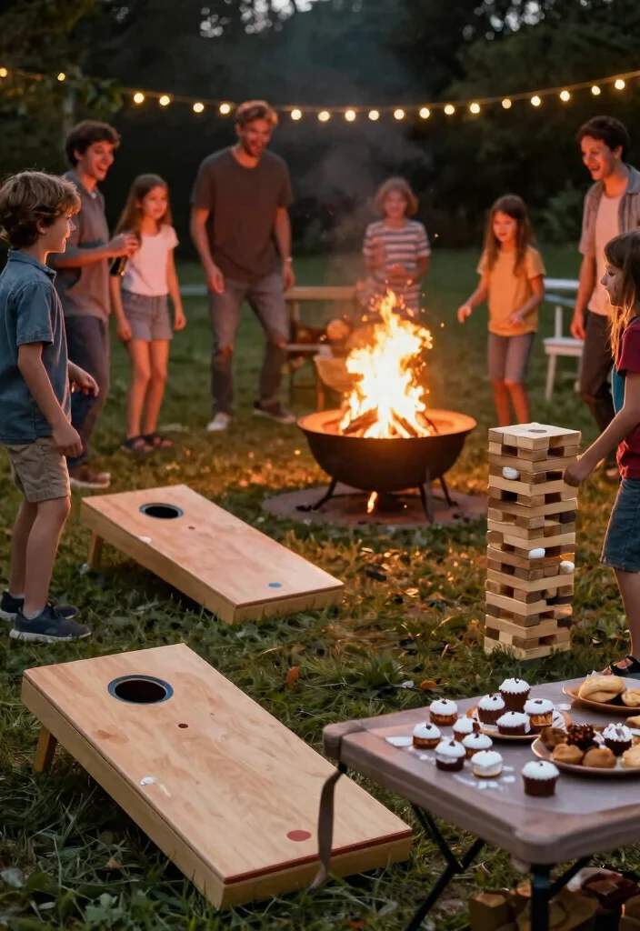 17 Fun Smores Fire Pit Inspirations for Family Backyard Nights 17. Outdoor Games Smores 0