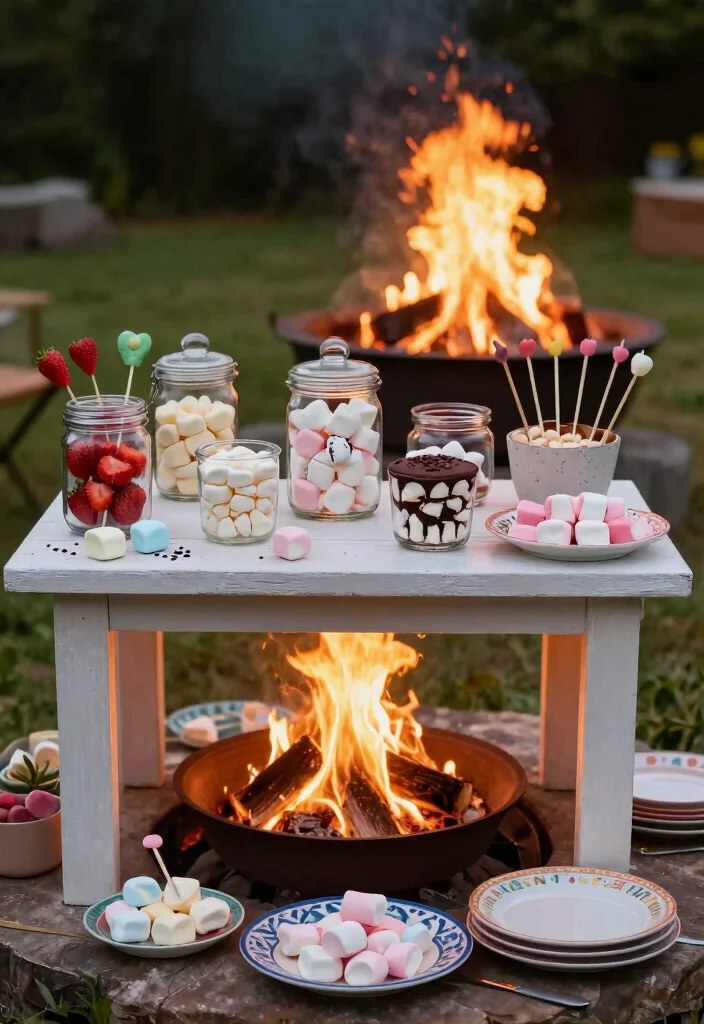 17 Fun Smores Fire Pit Inspirations for Family Backyard Nights 2. Marshmallow Variations 0