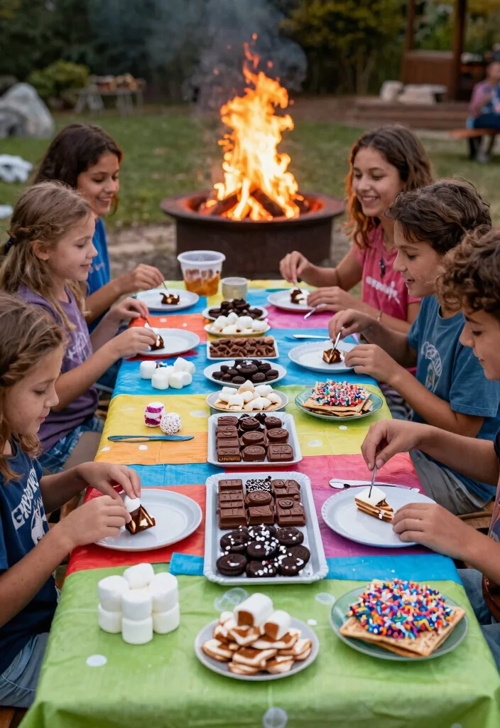 17 Fun Smores Fire Pit Inspirations for Family Backyard Nights 5. Smores Bar Setup 0