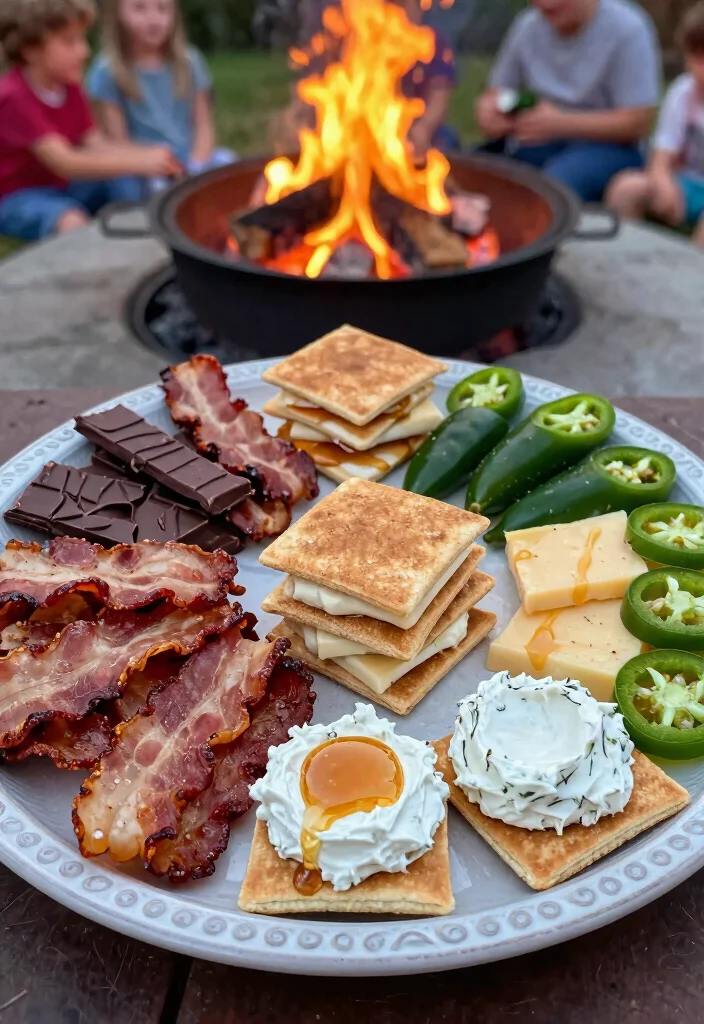 17 Fun Smores Fire Pit Inspirations for Family Backyard Nights 8. Sweet Savory Smores 0