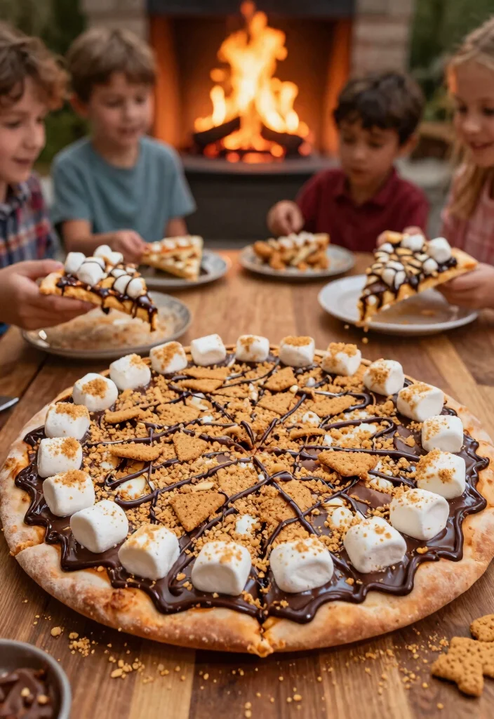 17 Fun Smores Fire Pit Inspirations for Family Backyard Nights 9. Smores Pizza 0
