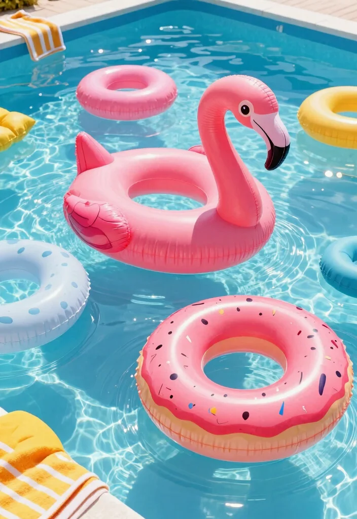 17 Genius Cheap Ways to Decorate Above Ground Pool 14. Unique Pool Floats 0