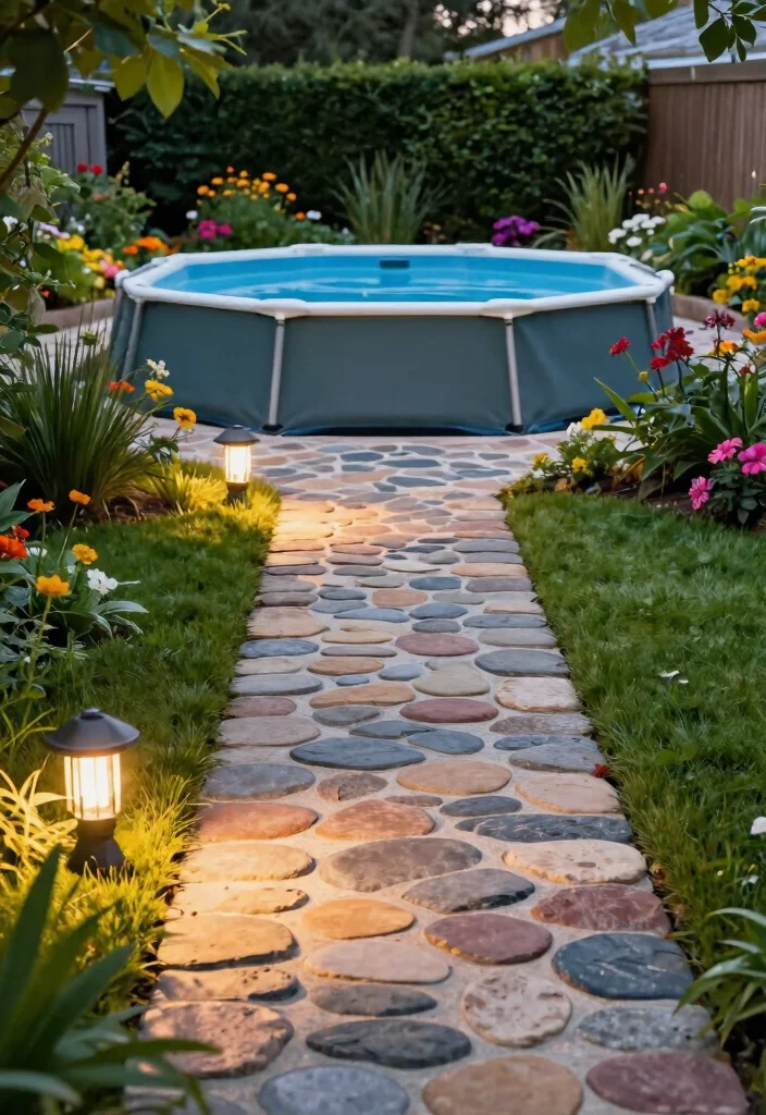 17 Genius Cheap Ways to Decorate Above Ground Pool 16. Integrative Pathways 0