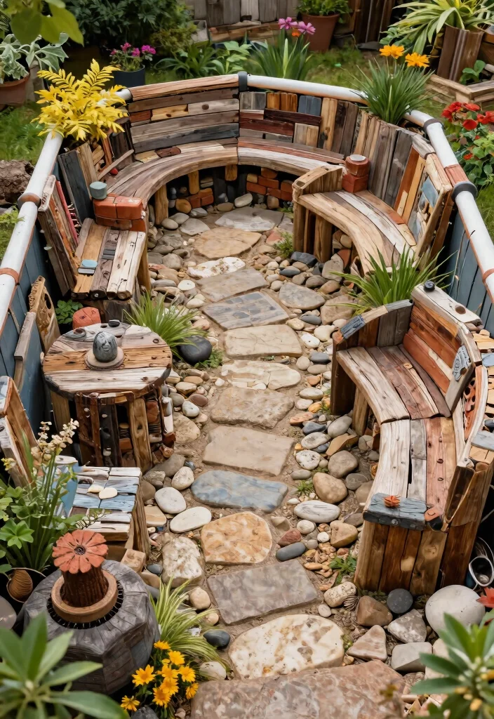 17 Stunning Rock Around Above Ground Pool Landscaping Ideas 11 17 Stunning Rock Around Above Ground Pool Landscaping Ideas 11. Integrate Recycled Materials 0