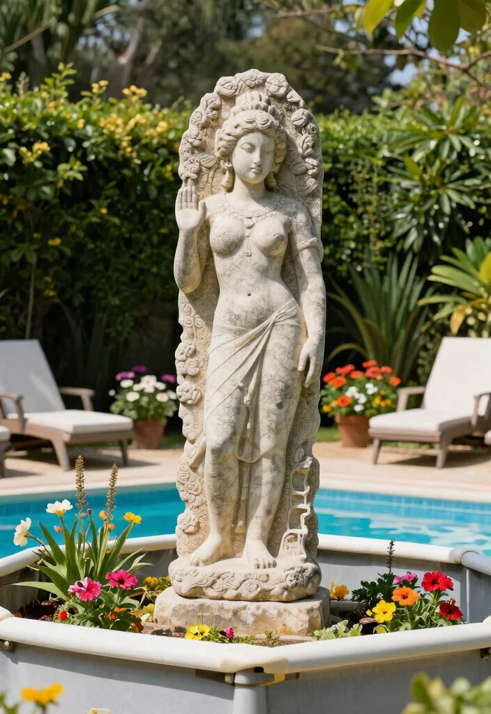 17 Stunning Rock Around Above Ground Pool Landscaping Ideas 12 17 Stunning Rock Around Above Ground Pool Landscaping Ideas 12. Artistic Stone Sculptures 0