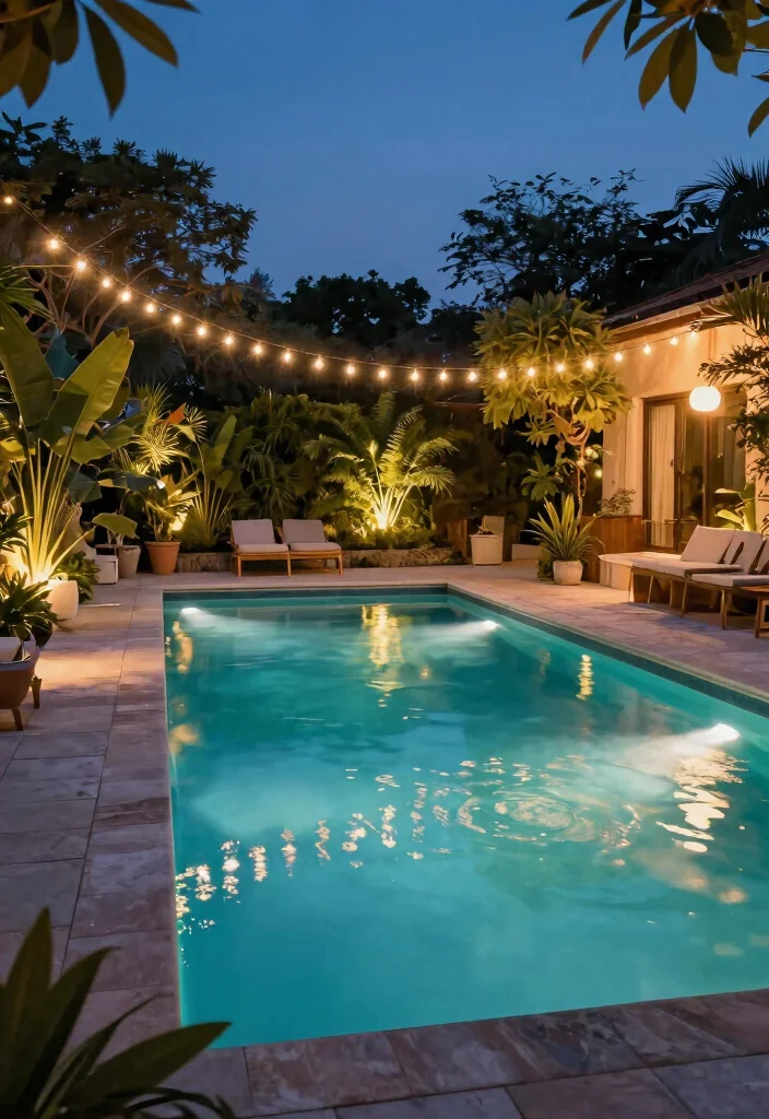 17 Stunning Rock Around Above Ground Pool Landscaping Ideas 13 17 Stunning Rock Around Above Ground Pool Landscaping Ideas 13. Dramatic Lighting Effects 0