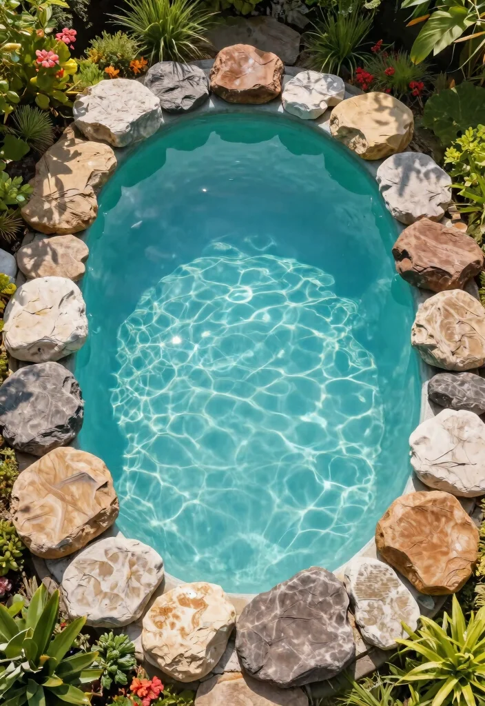 17 Stunning Rock Around Above Ground Pool Landscaping Ideas 2 17 Stunning Rock Around Above Ground Pool Landscaping Ideas 2. Natural Rock Edging 0