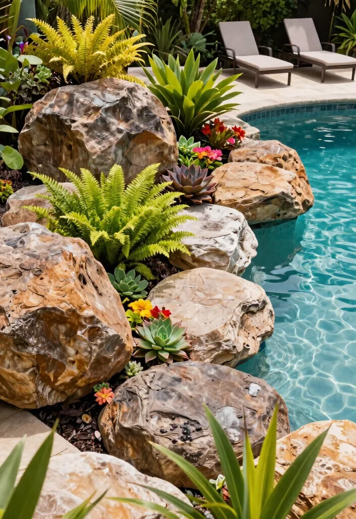 17 Stunning Rock Around Above Ground Pool Landscaping Ideas 3 17 Stunning Rock Around Above Ground Pool Landscaping Ideas 3. Tropical Rock Gardens 0