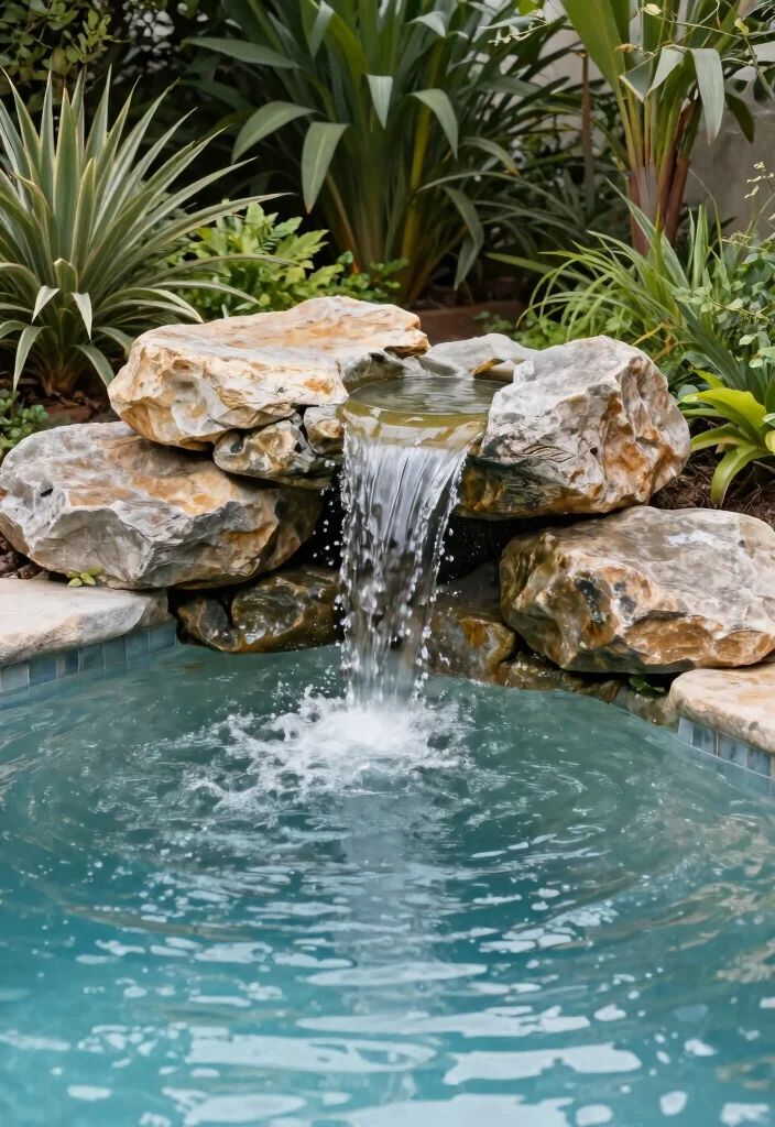17 Stunning Rock Around Above Ground Pool Landscaping Ideas 4 17 Stunning Rock Around Above Ground Pool Landscaping Ideas 4. Water Feature Integration 0