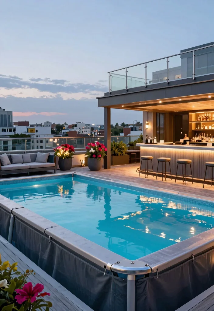 20 Best Above Ground Pool Decks: Ultimate Guide 14 20 Best Above Ground Pool Decks Ultimate Guide 14. Chic Rooftop Deck Elevated Experience 0