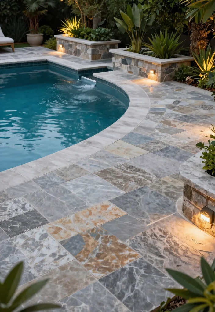 20 Best Above Ground Pool Decks: Ultimate Guide 16 20 Best Above Ground Pool Decks Ultimate Guide 16. Elegant Stone Deck Timeless Appeal 0