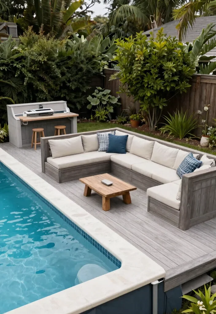 20 Best Above Ground Pool Decks: Ultimate Guide 19 20 Best Above Ground Pool Decks Ultimate Guide 19. Custom Built Ins Unique Personal Touch 0