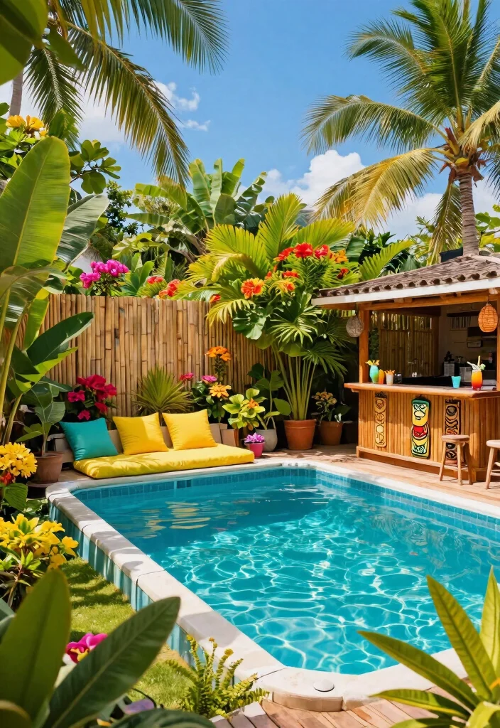 20 Best Above Ground Pool Decks: Ultimate Guide 4 20 Best Above Ground Pool Decks Ultimate Guide 4. Tropical Oasis Deck Lush and Inviting 0