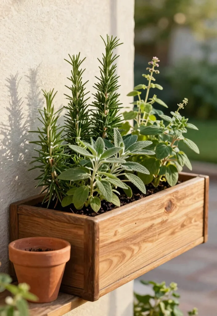 21 Bright Spring Window Box Inspiration Photos for Herb Gardeners 1. Rustic Wooden Charm 0