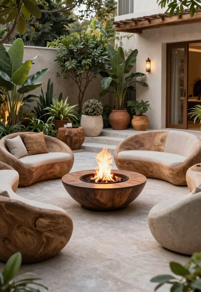 21 Comfortable Fire Pit Furniture Ideas for Lounging 18. Biodegradable Lounge Furniture 0