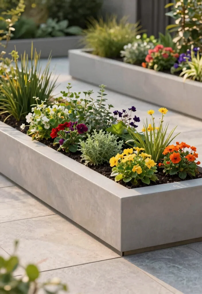 21 Most Stylish Outdoor Planter Ideas for Modern Yards 10. Modern Minimalist Raised Beds 0