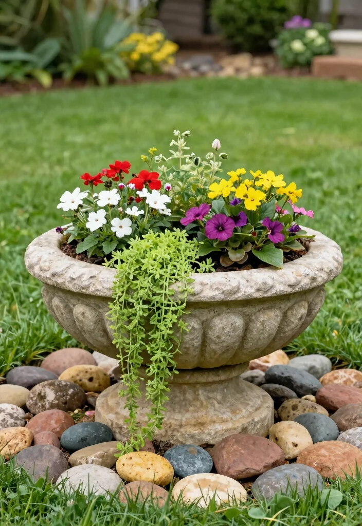 21 Most Stylish Outdoor Planter Ideas for Modern Yards 19. Decorative Stone Trough Planters 0