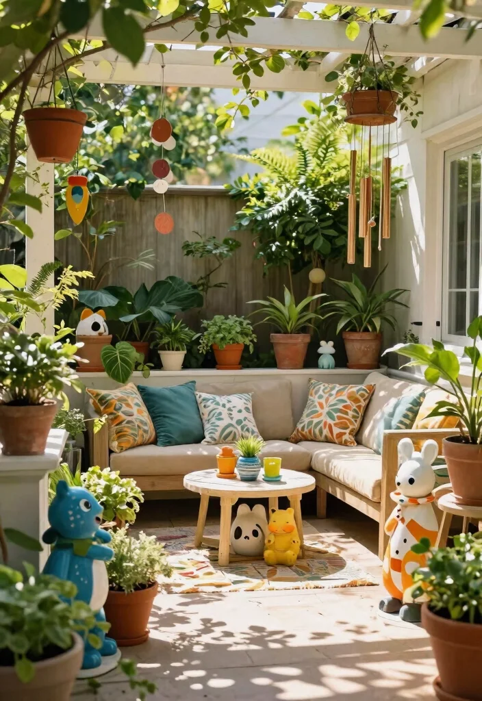 21 Stunning Outdoor Patio Design Collection Ideas to Pin 21. Personal Touches with Garden Accessories 0