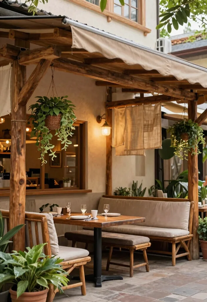 21 Stylish Restaurant Awning Ideas for Patio Dining 10 21 Stylish Restaurant Awning Ideas for Patio Dining 10. Wooden Awnings for Rustic Appeal 0