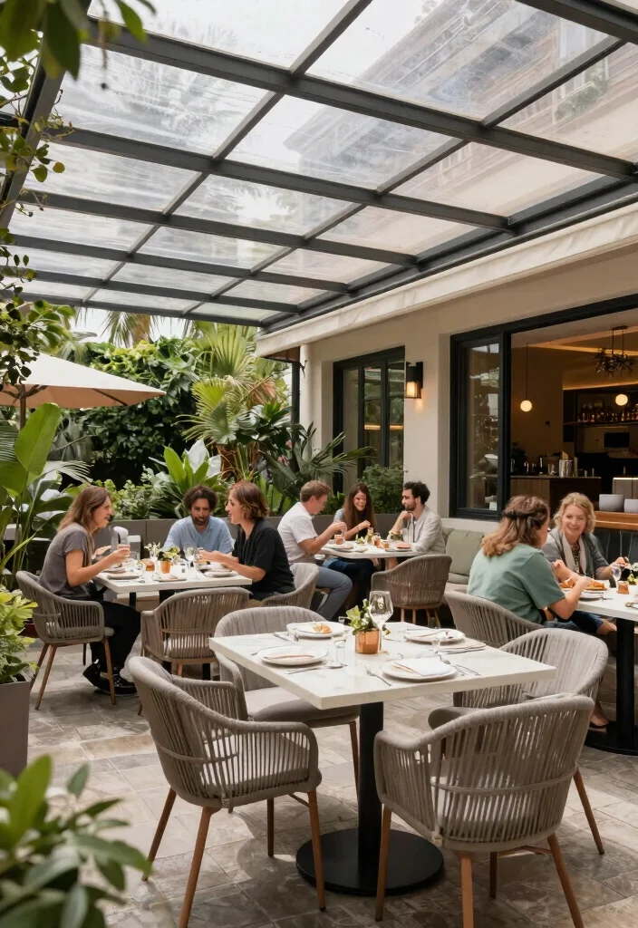 21 Stylish Restaurant Awning Ideas for Patio Dining 14 21 Stylish Restaurant Awning Ideas for Patio Dining 14. Transparent Canopies for Rainy Days 0