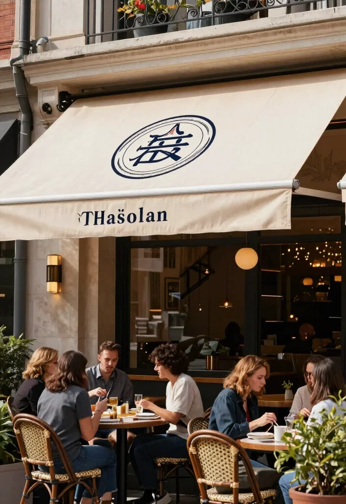 21 Stylish Restaurant Awning Ideas for Patio Dining 15 21 Stylish Restaurant Awning Ideas for Patio Dining 15. Custom Logo Awnings for Branding 0