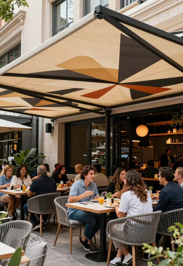 21 Stylish Restaurant Awning Ideas for Patio Dining 16 21 Stylish Restaurant Awning Ideas for Patio Dining 16. Geometric Awnings for a Unique Flair 0