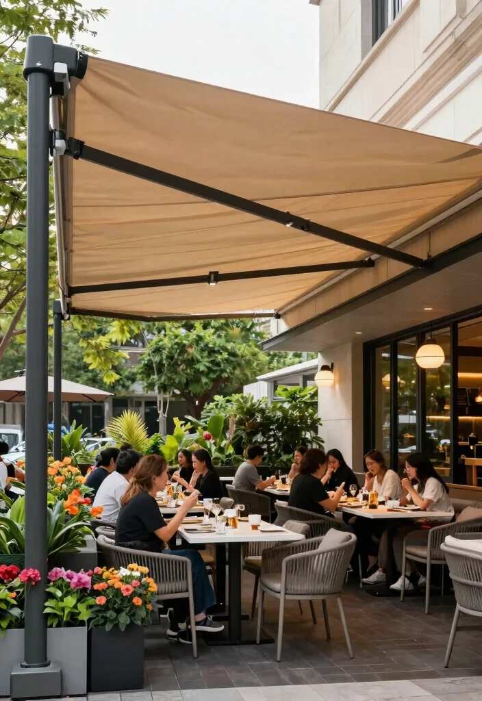 21 Stylish Restaurant Awning Ideas for Patio Dining 2 21 Stylish Restaurant Awning Ideas for Patio Dining 2. Retractable Awnings for Flexibility 0
