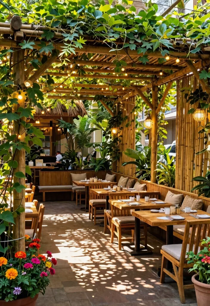 21 Stylish Restaurant Awning Ideas for Patio Dining 3 21 Stylish Restaurant Awning Ideas for Patio Dining 3. Bamboo Pergolas for Natural Charm 0
